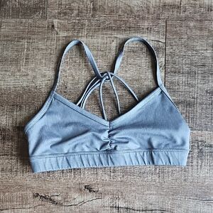 ALO Yoga - Gray Strappy Sports Bra